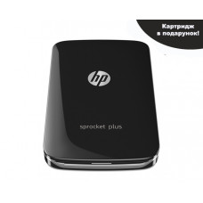 Фотопринтер портативный  HP Sprocket Plus Photo Print Black + Набор бумаги в Подарок! 