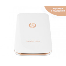 Фотопринтер портативный  HP Sprocket Plus Photo Print White + Набор бумаги в Подарок! 
