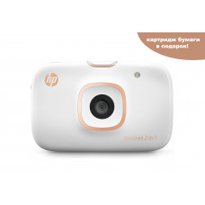 Камера моментальной печати и портативный фотопринтер HP Sprocket 2 в 1 White + Набор бумаги в Подарок! 