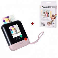 Камера моментальной печати Polaroid POLARPOD POP Speckled Pink + Набор бумаги в Подарок!