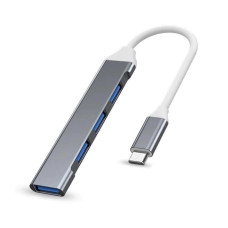 USB хаб / Type-C концентратор OEM UH05, хаб 4в1: 3 x USB 2.0, 1 x USB 3.0 Grey (00-0001261)