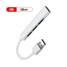 USB хаб / концентратор OEM UH05, хаб 4в1: 3 x USB 2.0, 1 x USB 3.0 Silver